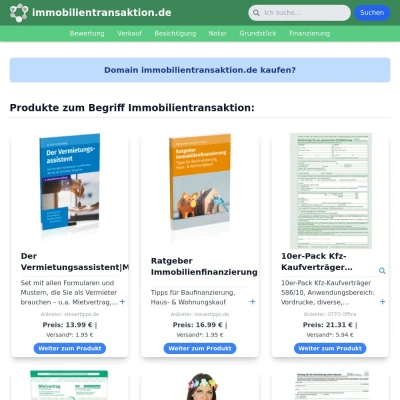 Screenshot immobilientransaktion.de