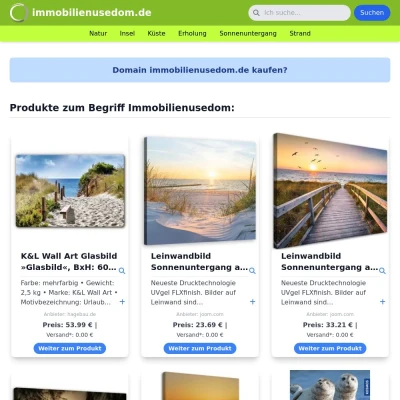 Screenshot immobilienusedom.de