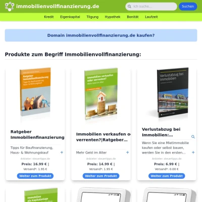 Screenshot immobilienvollfinanzierung.de