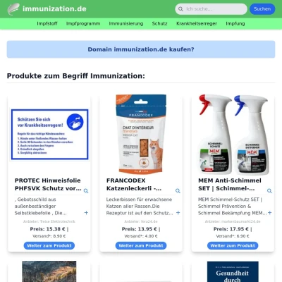 Screenshot immunization.de