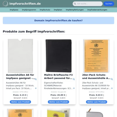 Screenshot impfvorschriften.de