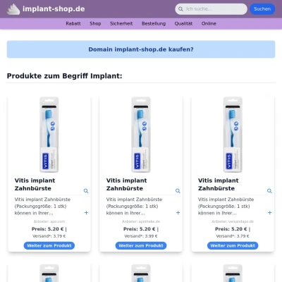 Screenshot implant-shop.de