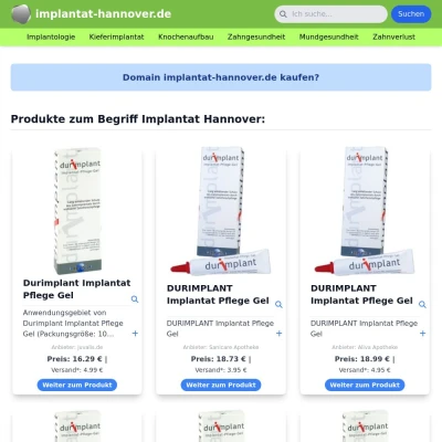 Screenshot implantat-hannover.de
