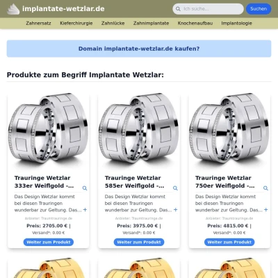 Screenshot implantate-wetzlar.de