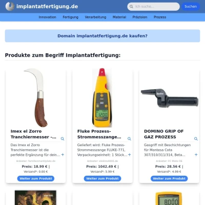 Screenshot implantatfertigung.de