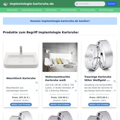 Screenshot implantologie-karlsruhe.de