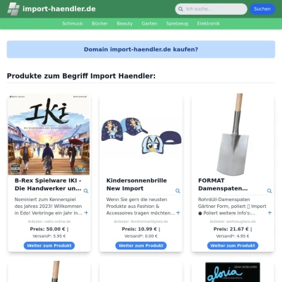 Screenshot import-haendler.de