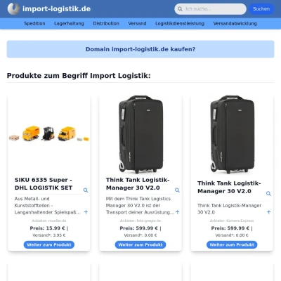 Screenshot import-logistik.de