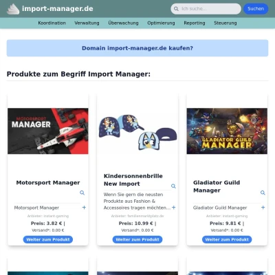 Screenshot import-manager.de