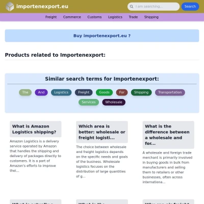 Screenshot importenexport.eu