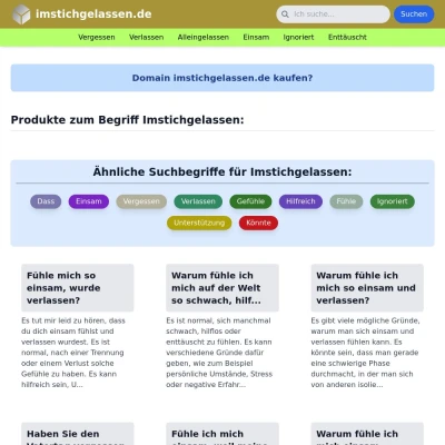 Screenshot imstichgelassen.de