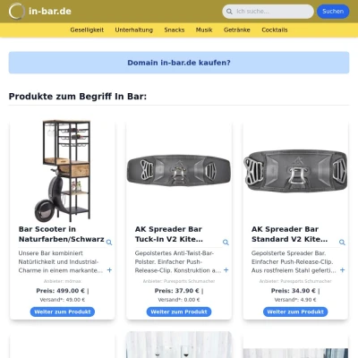 Screenshot in-bar.de