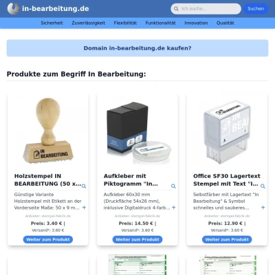 Screenshot in-bearbeitung.de