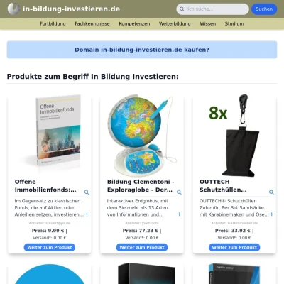 Screenshot in-bildung-investieren.de