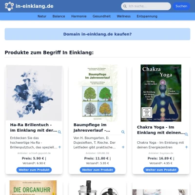 Screenshot in-einklang.de
