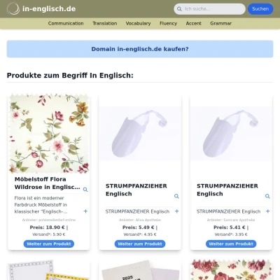 Screenshot in-englisch.de