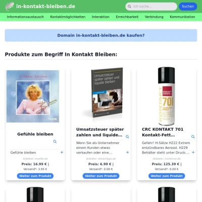 Screenshot in-kontakt-bleiben.de