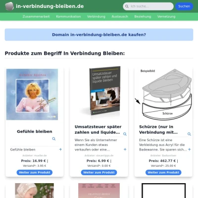 Screenshot in-verbindung-bleiben.de