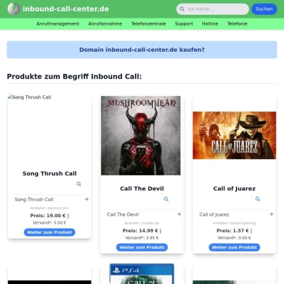Screenshot inbound-call-center.de