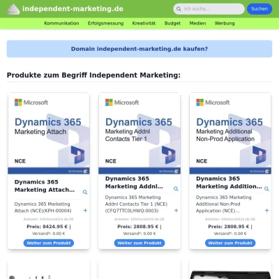 Screenshot independent-marketing.de