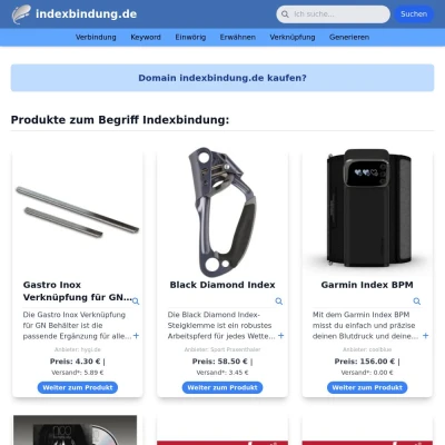 Screenshot indexbindung.de