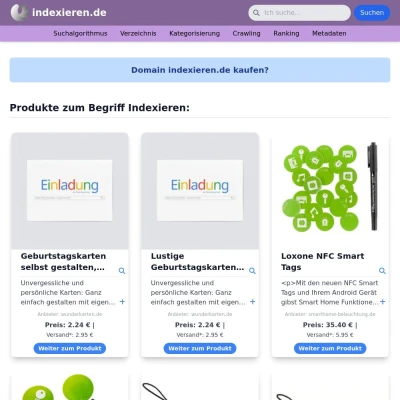Screenshot indexieren.de