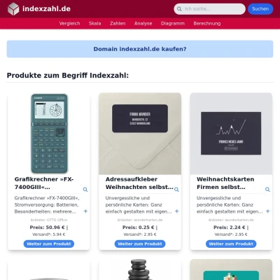 Screenshot indexzahl.de