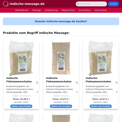 Screenshot indische-massage.de