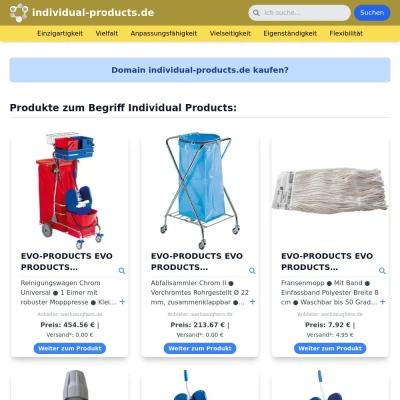 Screenshot individual-products.de