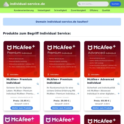 Screenshot individual-service.de