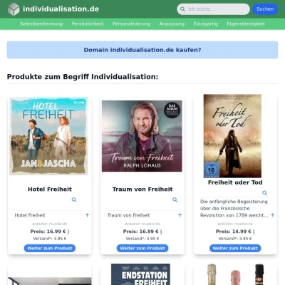 Screenshot individualisation.de