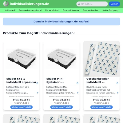 Screenshot individualisierungen.de