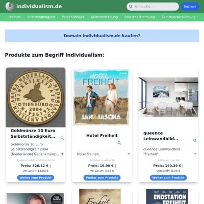 Screenshot individualism.de