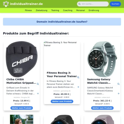 Screenshot individualtrainer.de