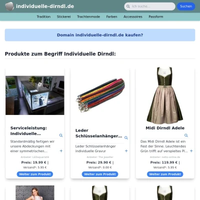 Screenshot individuelle-dirndl.de