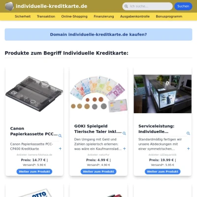 Screenshot individuelle-kreditkarte.de