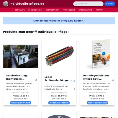 Screenshot individuelle-pflege.de