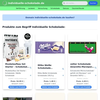 Screenshot individuelle-schokolade.de