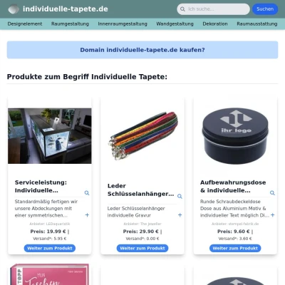 Screenshot individuelle-tapete.de