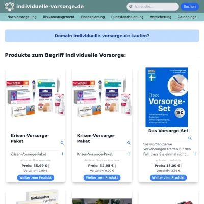 Screenshot individuelle-vorsorge.de
