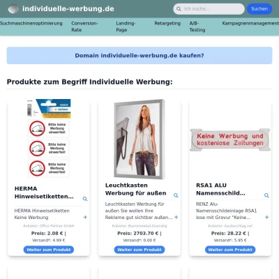 Screenshot individuelle-werbung.de