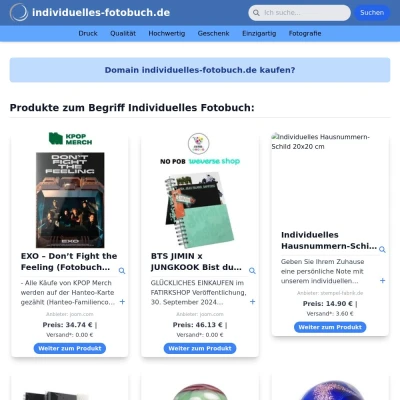 Screenshot individuelles-fotobuch.de