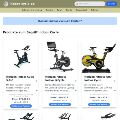 Screenshot indoor-cycle.de