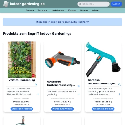 Screenshot indoor-gardening.de