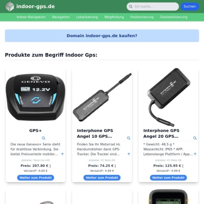 Screenshot indoor-gps.de