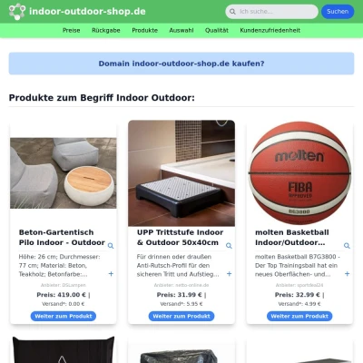 Screenshot indoor-outdoor-shop.de