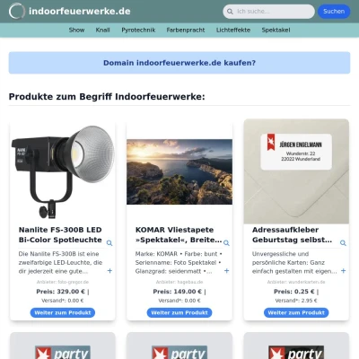 Screenshot indoorfeuerwerke.de