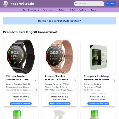 Screenshot indoortrikot.de