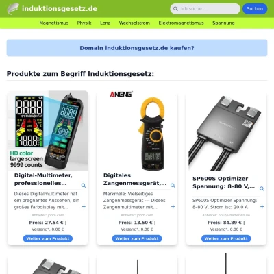 Screenshot induktionsgesetz.de