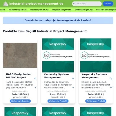 Screenshot industrial-project-management.de